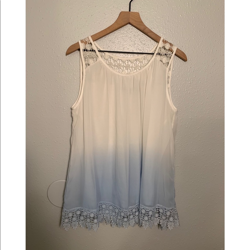 Blue & White Ombré Tank ✨